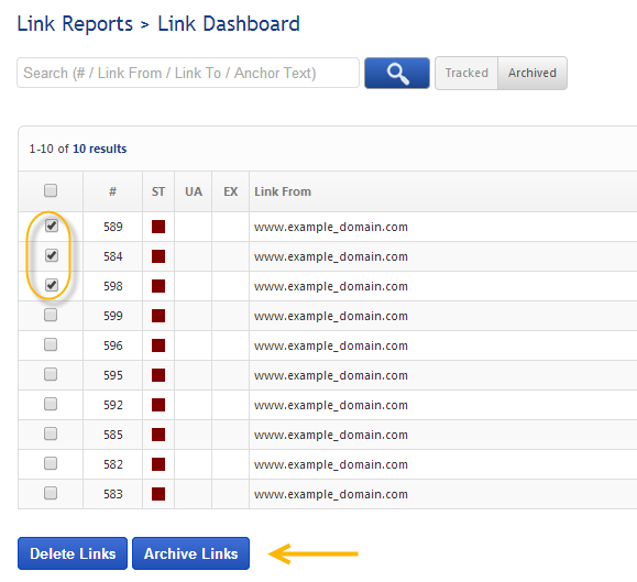 Archived Link Details
